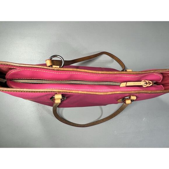 Dooney & Bourke Helena Shopper Shoulder Tote Bag Pink Pebbled Coated Leather - Picture 5 of 16